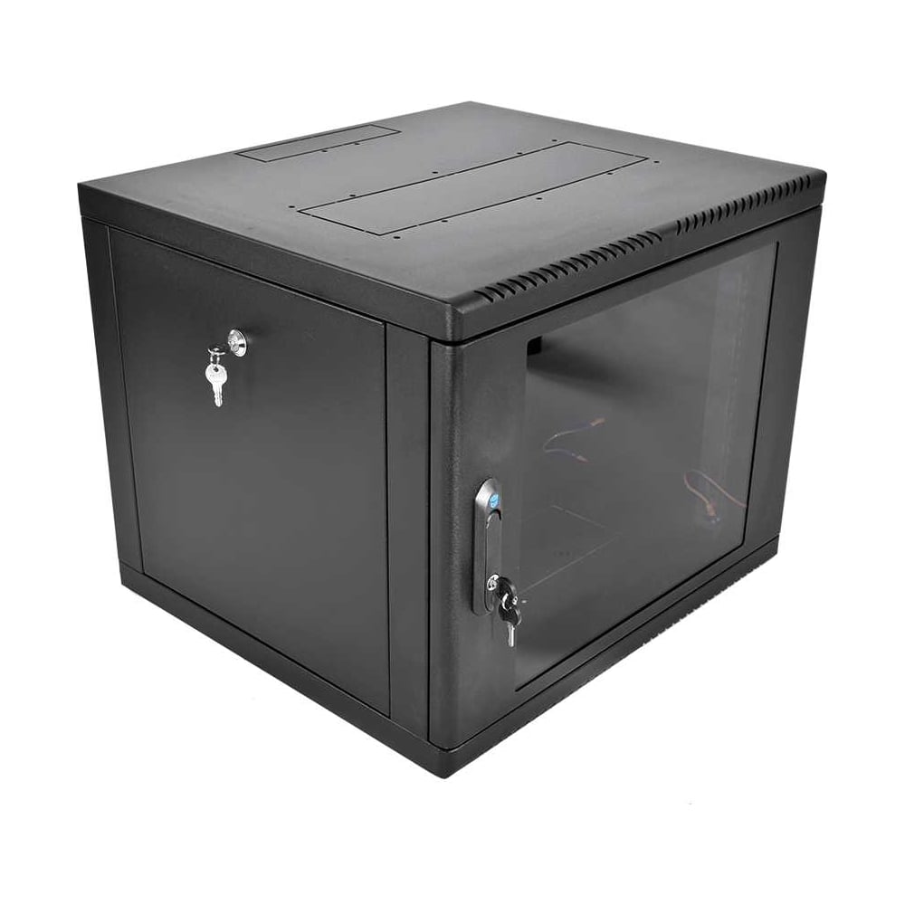 Изображение товара Шкаф телекоммуникационный навесной 9U 600x660 мм стеклянная дверь