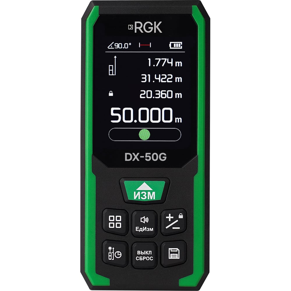 Изображение товара Строительный лазерный дальномер DX-50G RGK 723399