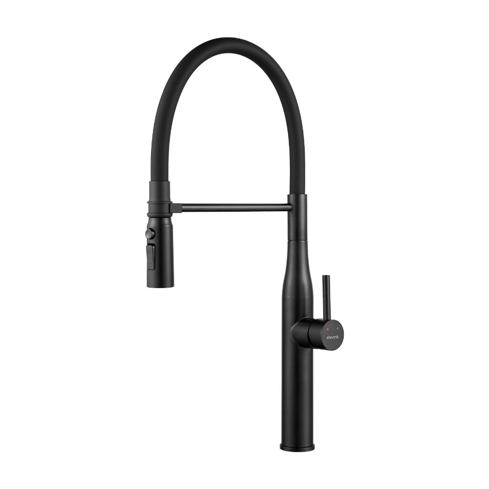 Изображение товара Смеситель для кухни Shevanik с гибким изливом S123H-3 матовый черный