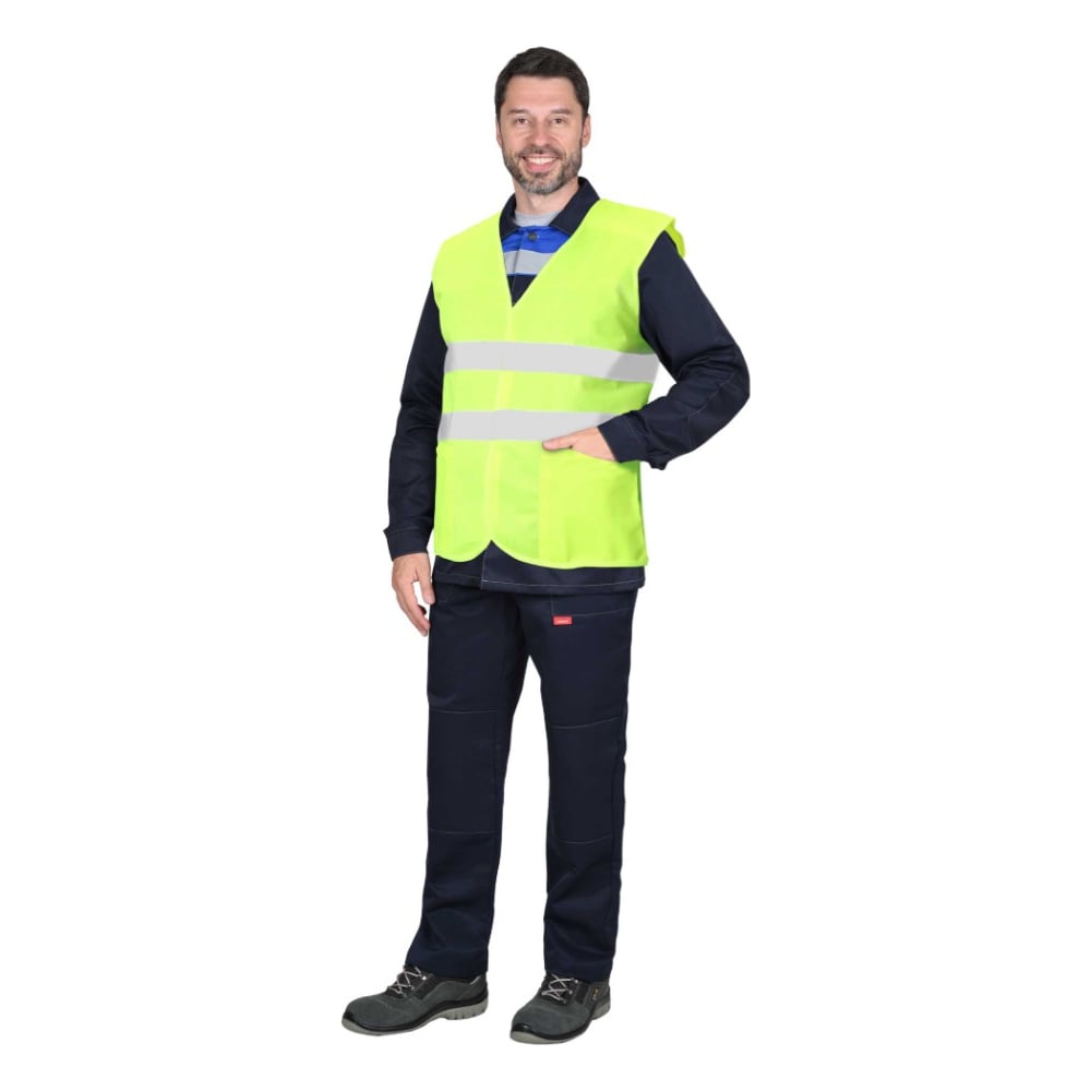 Изображение товара Жилет сигнальный СИРИУС SIRIUS кл.2 с карманами лимонный 2XL