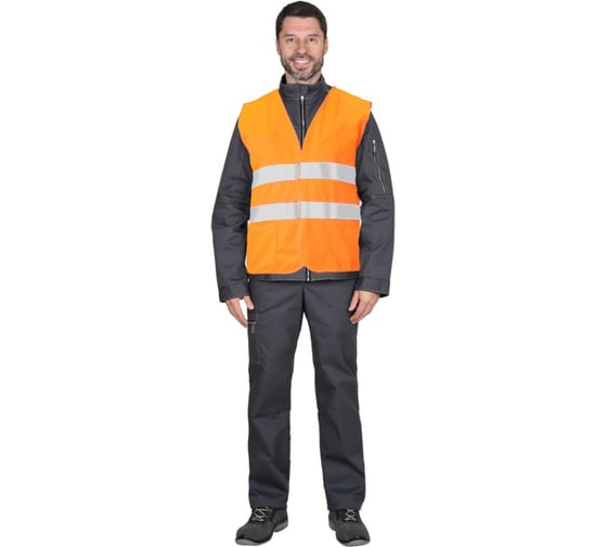 Изображение товара Жилет сигнальный СИРИУС SIRIUS кл.2, 2 СОП (трикотаж 120 гр/м2 карманы) оранжевый р.3ХL (120-124/182-188) 136236