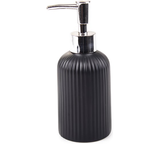 Изображение товара Дозатор для жидкого мыла Delphinium Плиссе, керамика, чёрный 106843