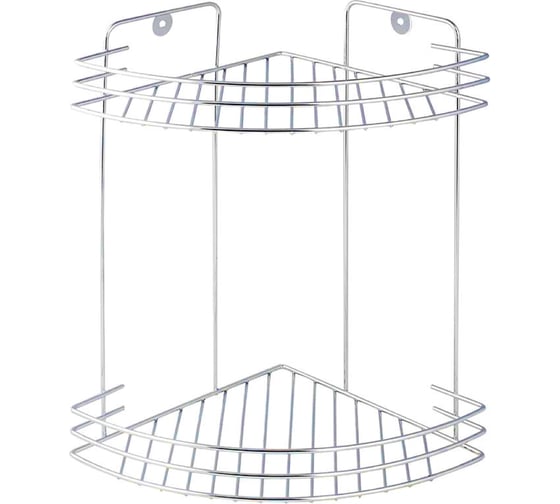 Изображение товара Полка настенная Delphinium 2-ярусная угловая W2672C-2, хром 101021