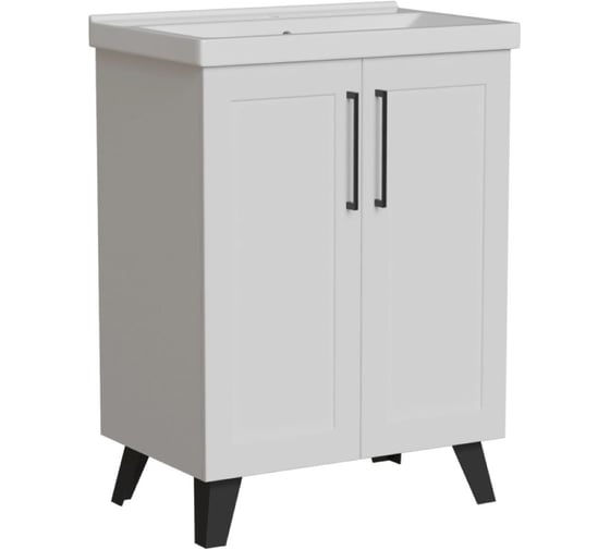 Изображение товара Тумба для ванной MIXLINE РИФ-60 2 створки белый, под раковину Fest- 60 мебельный Sanita LuxeПВХ 557280