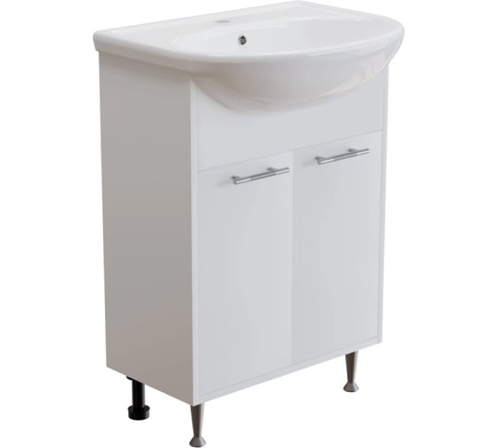 Изображение товара Тумба для ванной MIXLINE АлАн-60 белый 2 створки под раковину Уют-60 Rosa ЛДСП разбор 557682