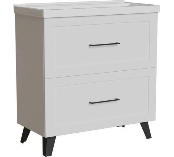 Изображение товара Тумба для ванной MIXLINE РИФ-80 2 ящика белый под раковину Fest- 80 мебельный Sanita LuxeПВХ 557283