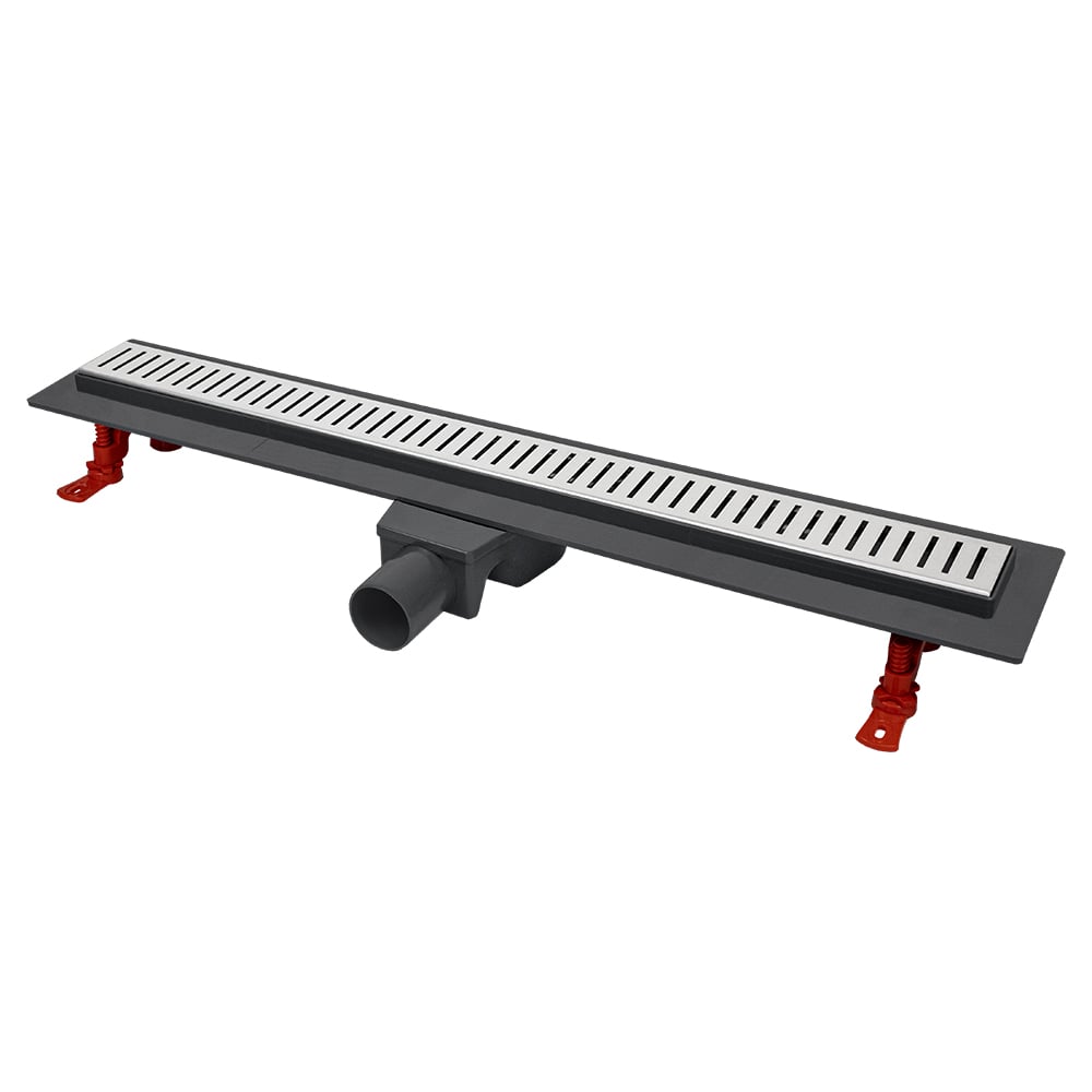 Изображение товара Линейный трап MPF 700 мм пластиковый с металлической решеткой для пола