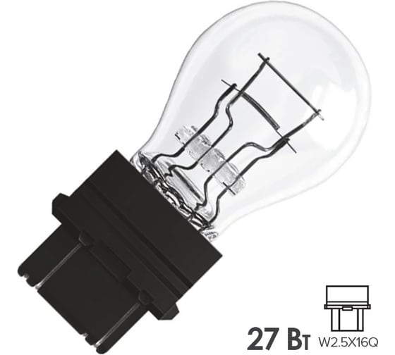 Изображение товара Лампа Osram P27/7W 27/7W (W2.5x16q) 12v, 10 шт 3157