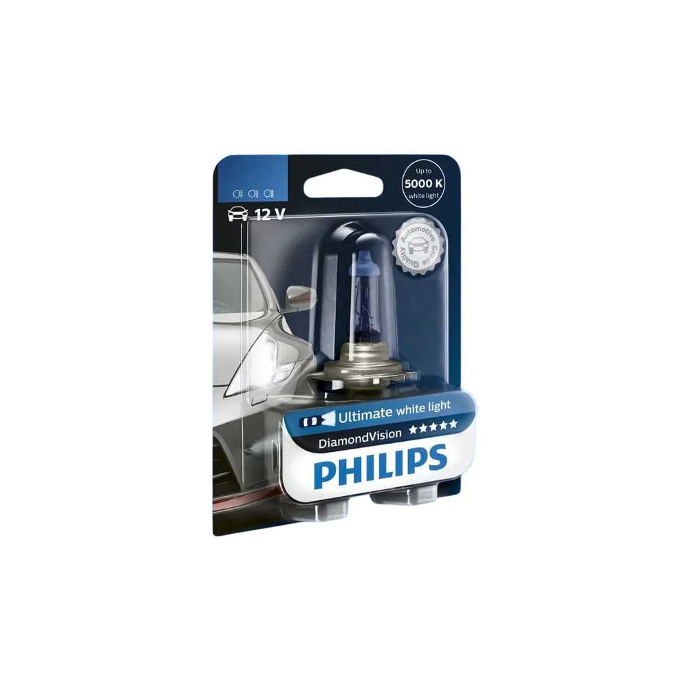 Изображение товара Лампа автомобильная PHILIPS H11 55W Diamond Vision 12V белая