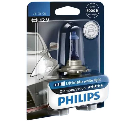 Изображение товара Лампа PHILIPS H11 55W (PGJ19-2) 12v Diamond Vision - (бл. 1шт) 12362DVB1