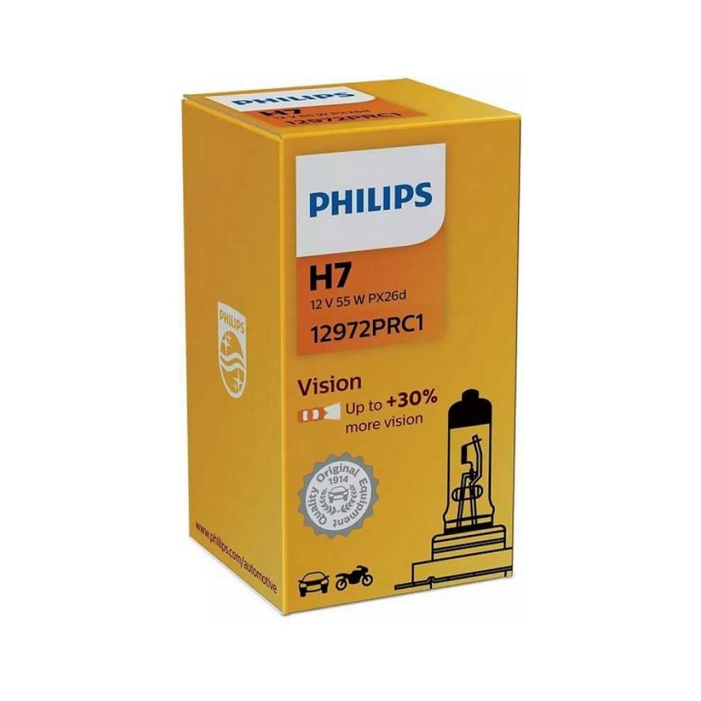 Изображение товара Лампа PHILIPS H7 55W 12V PX26d галогенная для авто