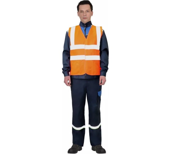 Изображение товара Жилет сигнальный СИРИУС SIRIUS кл.2, 4 СОП (трик.120 гр/м2, карманы) оранжевый р.2ХL (112-116/182-188) 136255