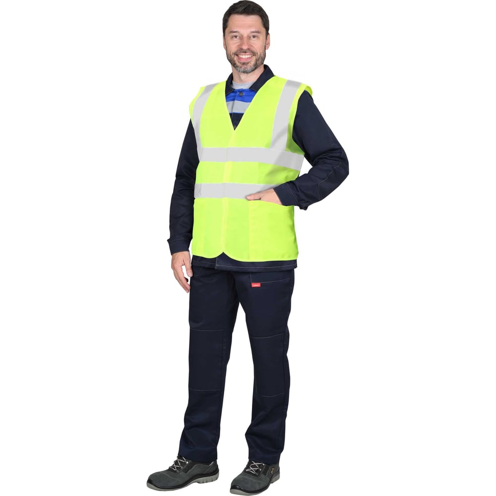Изображение товара Жилет сигнальный СИРИУС SIRIUS класс 2 лимонный 3XL с карманами