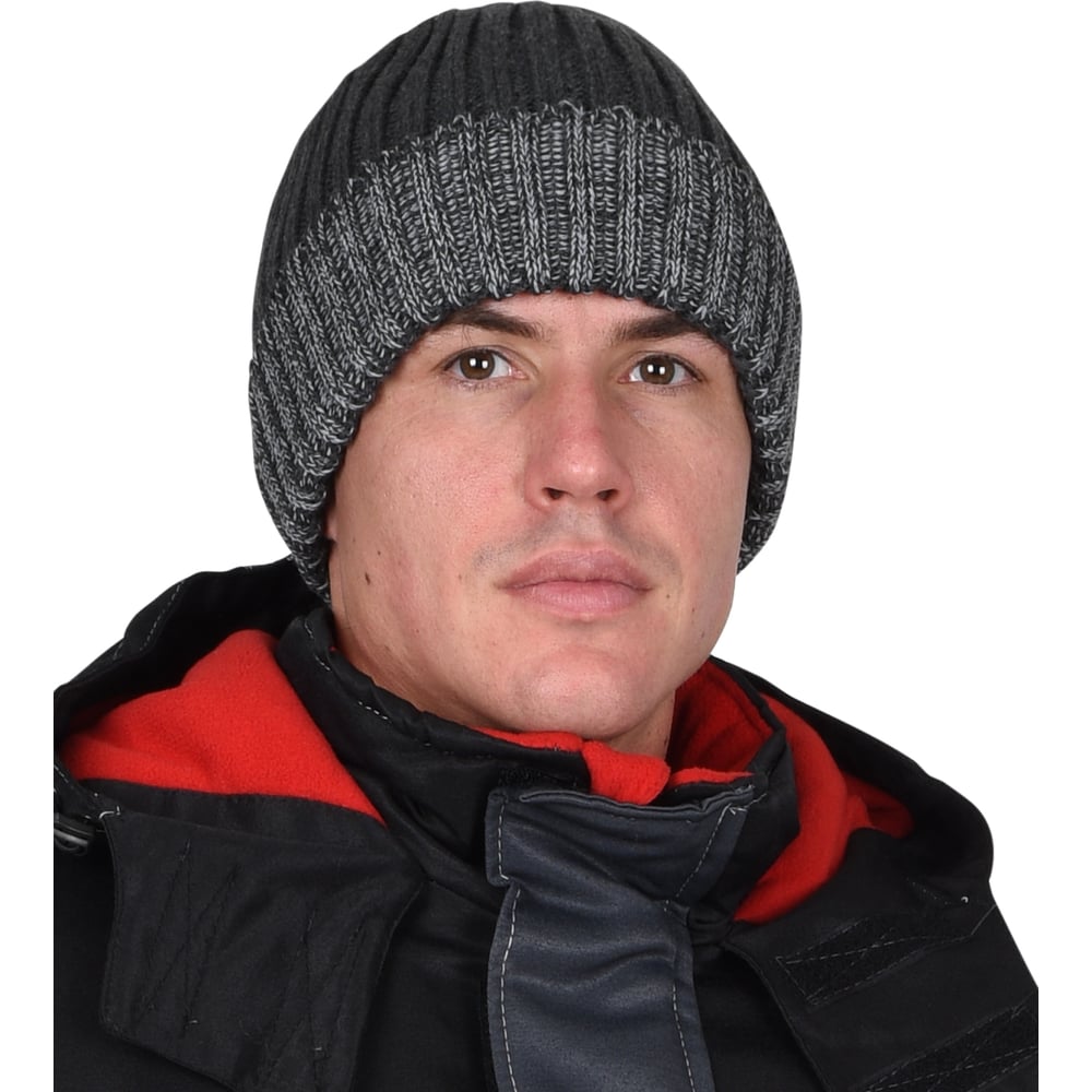 Изображение товара Зимняя мужская шапка СИРИУС с утеплителем Тинсулейт темно-серая универсальная