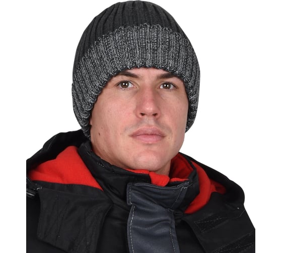 Изображение товара Шапка СИРИУС темно-серая с СВ-элементами Юка, с утеплителем Тинсулейт(х12х60) 156570