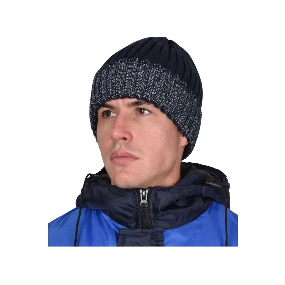 Изображение товара Шапка СИРИУС темно-синяя с утеплителем Тинсулейт для мужчин