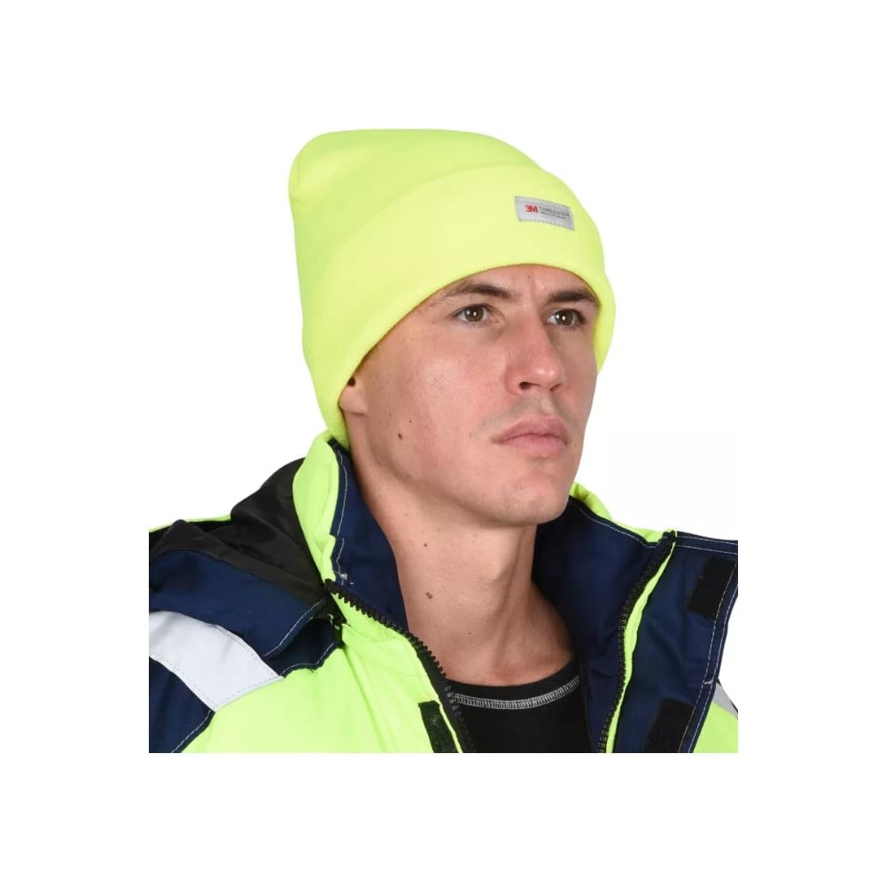 Изображение товара Шапка СИРИУС трикотажная флуоресцентная лимонная Юка, с утеплителем Тинсулейт(х12х120) 156566