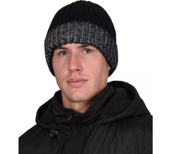 Изображение товара Шапка СИРИУС черная с СВ-элементами СИРИУС Юка, с утеплителем Тинсулейт(х12х60) 156568