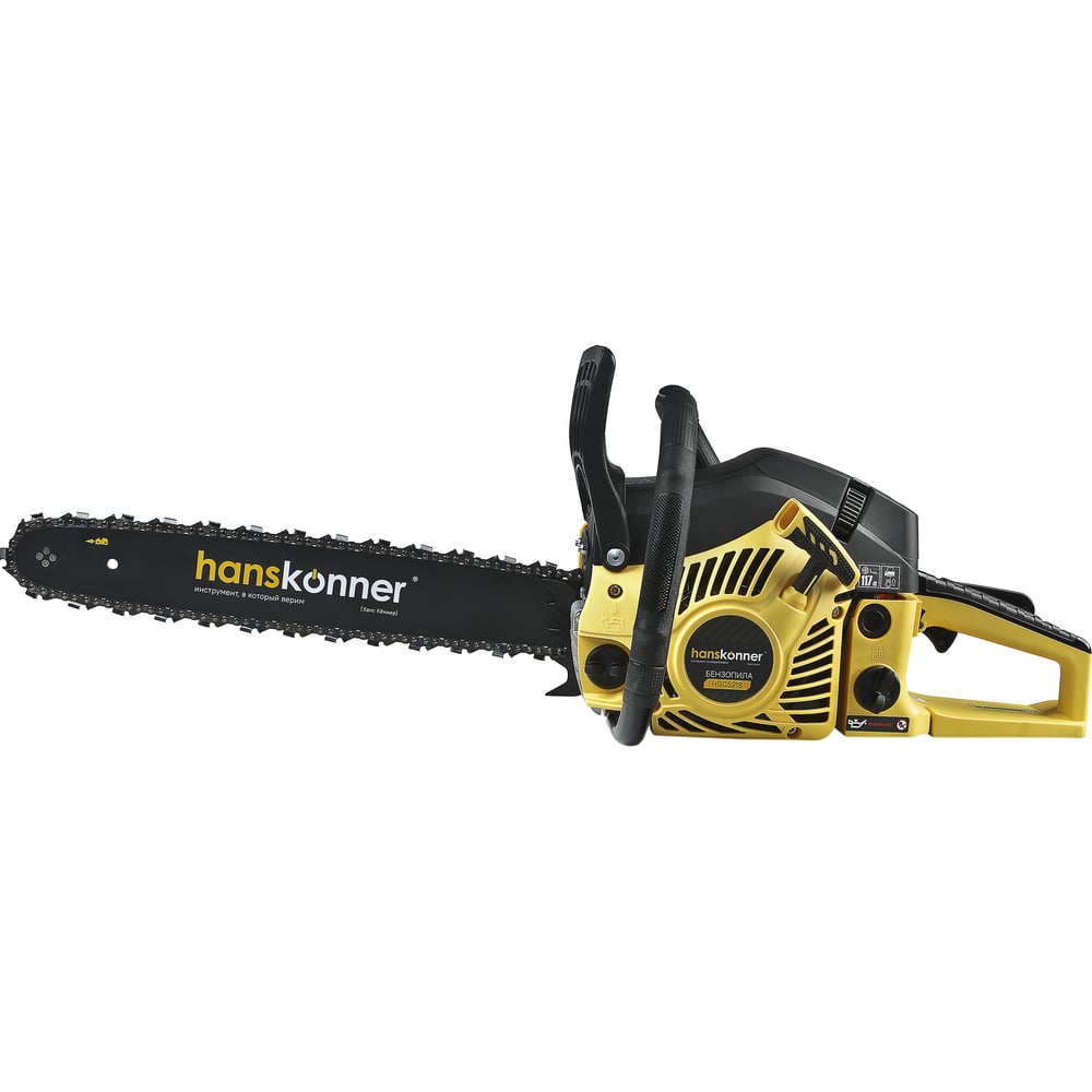 Изображение товара Бензопила Hanskonner HGC5218 мощная профессиональная, 45 см шина, 2.7 л.с.