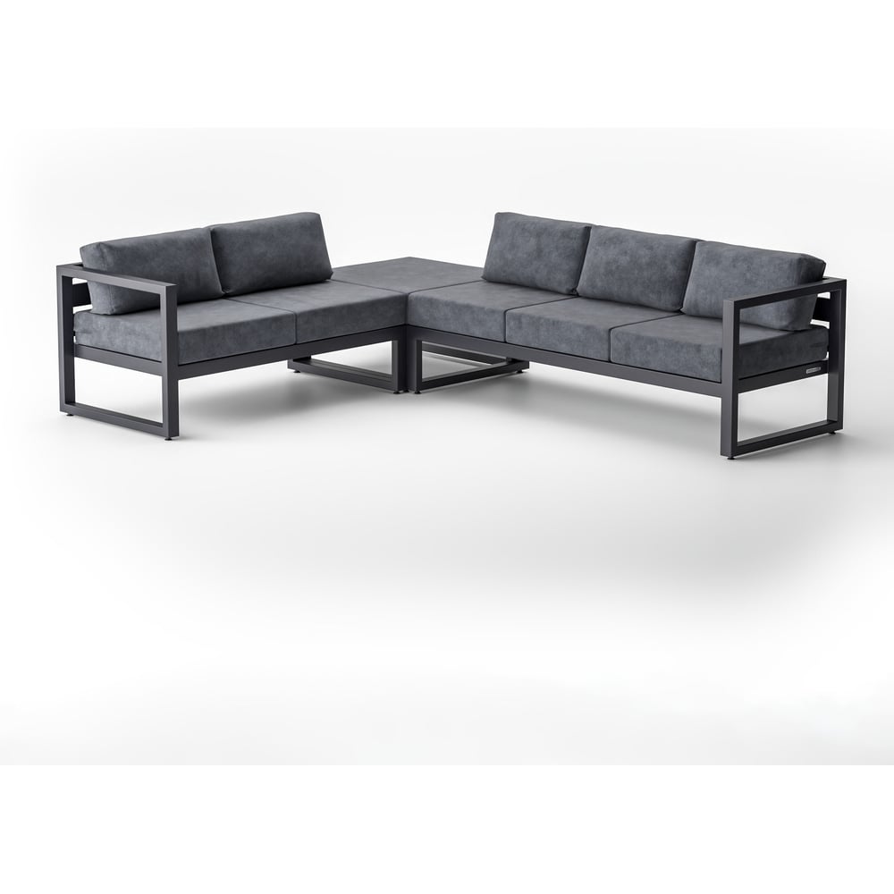 Изображение товара Набор модульной садовой мебели угловой GreenWeen CAPRI серый 3 предмета