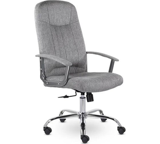Изображение товара Кресло офисное ОФИСМАГ Бостон, CH-277, хром, ткань, серый (M-02), ш/к 82468 533306