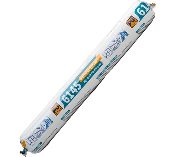 Изображение товара Герметик силиконовый PUStar 6145 атмосферостойкий, нейтральный, черный, 590 мл WS-6145-B