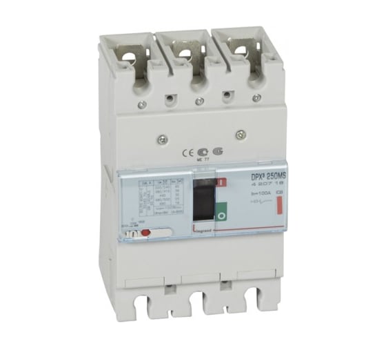 Изображение товара Автоматический выключатель Legrand DPX³ 250, магнитный расцепитель, 36 кА, 400 В~, 3П, 100 А 420718