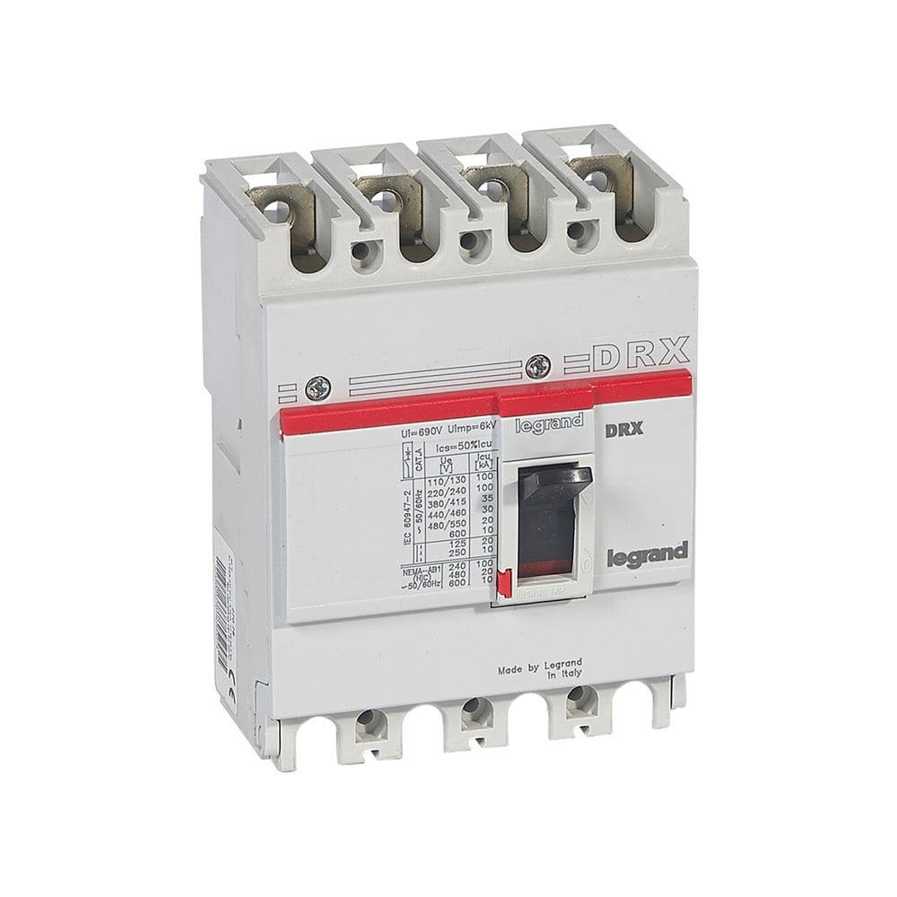 Изображение товара Автоматический выключатель Legrand DRX630 400A 4П термомагнитный для промышленности