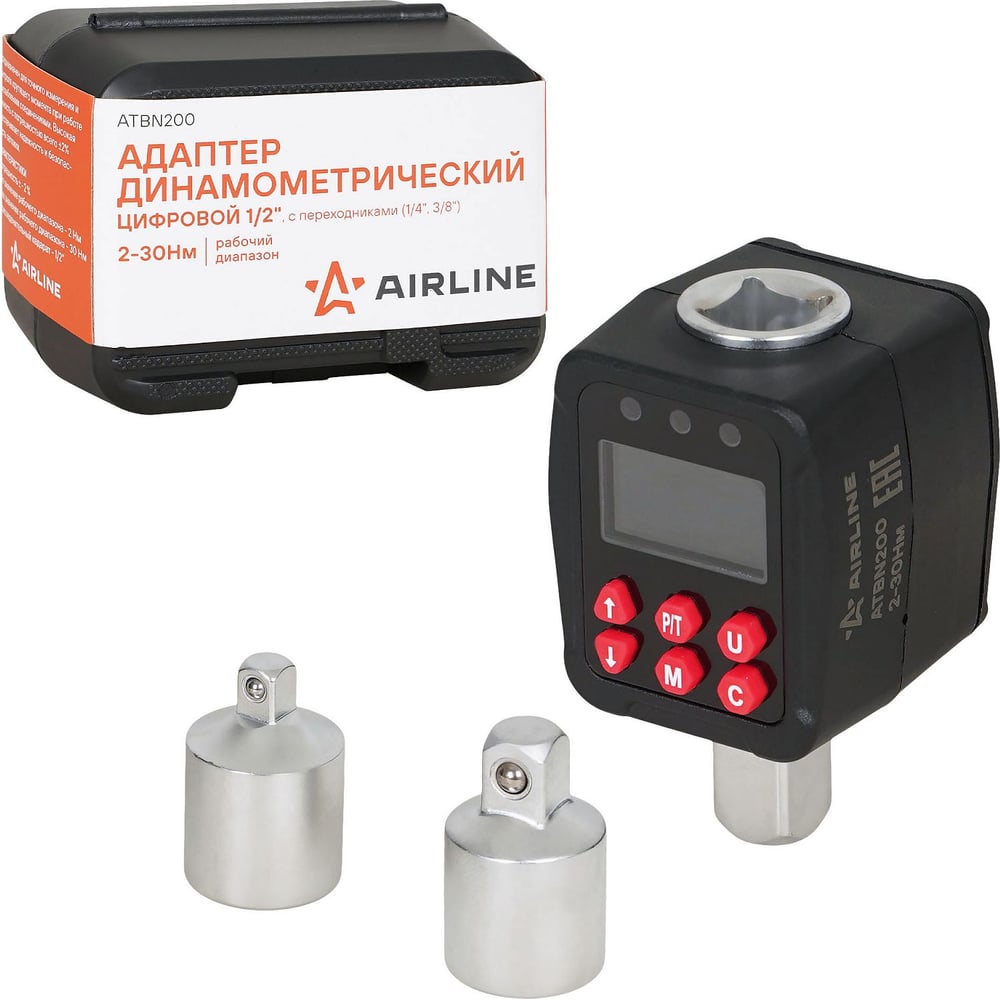 Изображение товара Динамометрический адаптер цифровой AIRLINE 1/2 2-30Нм кейс