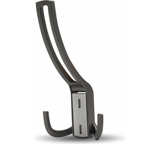 Изображение товара Мебельный крючок JET 397 трехрожковый, замак, жемчужный серый/браш. никель RZ397Z.003PG.NN99