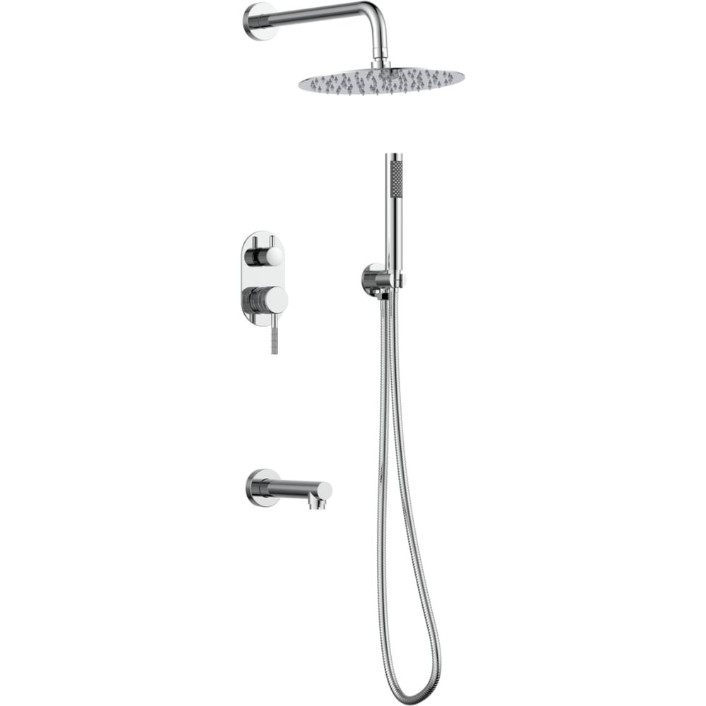 Изображение товара Встраиваемая душевая система Gid Edessa L070-CH-VD3 с верхним и ручным душем