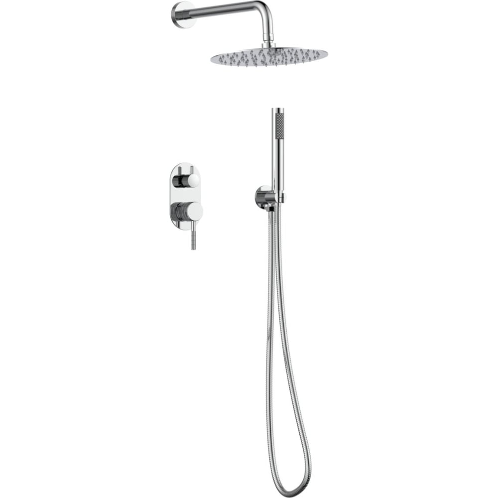 Изображение товара Встраиваемая душевая система Gid Edessa L070-CH-VD2 с верхним и ручным душем, хром