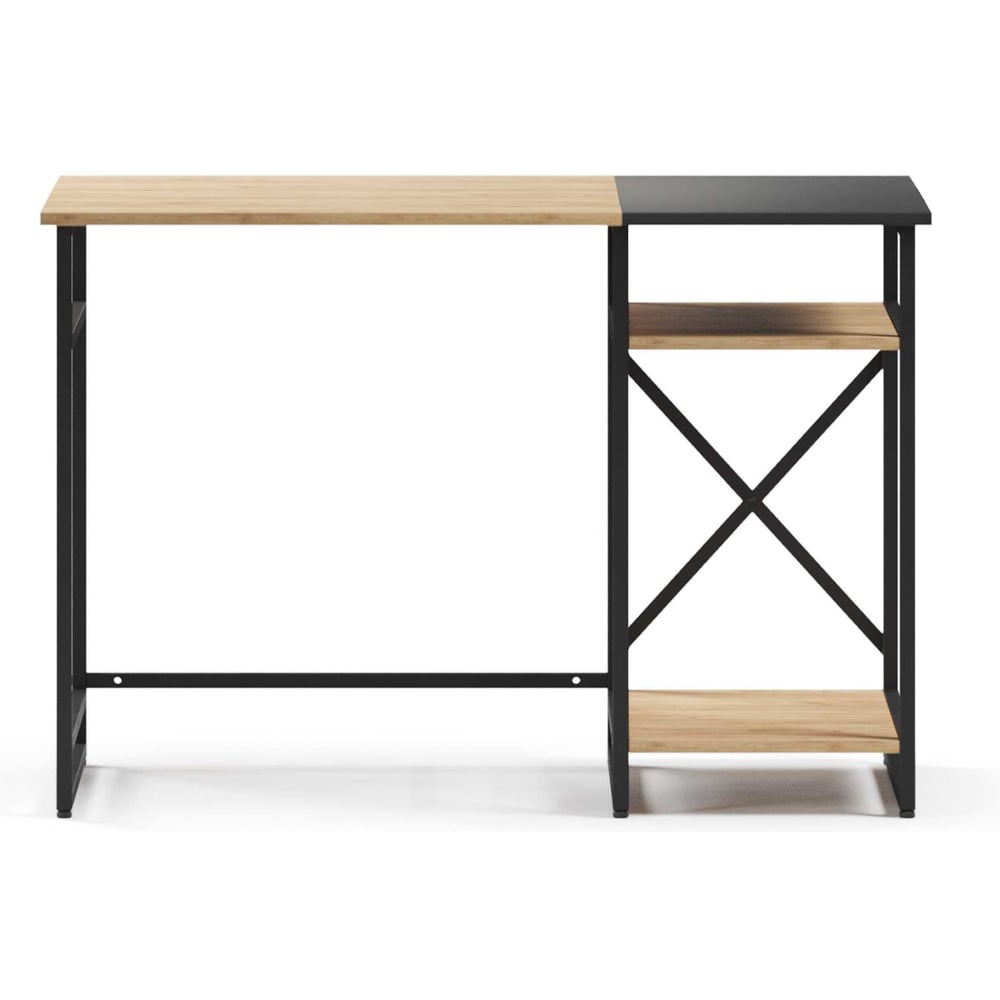 Изображение товара Стол письменный Металл-Завод GUTTA 76х111х68 см составной столешницей, эвок, черный GDC76111683EK2