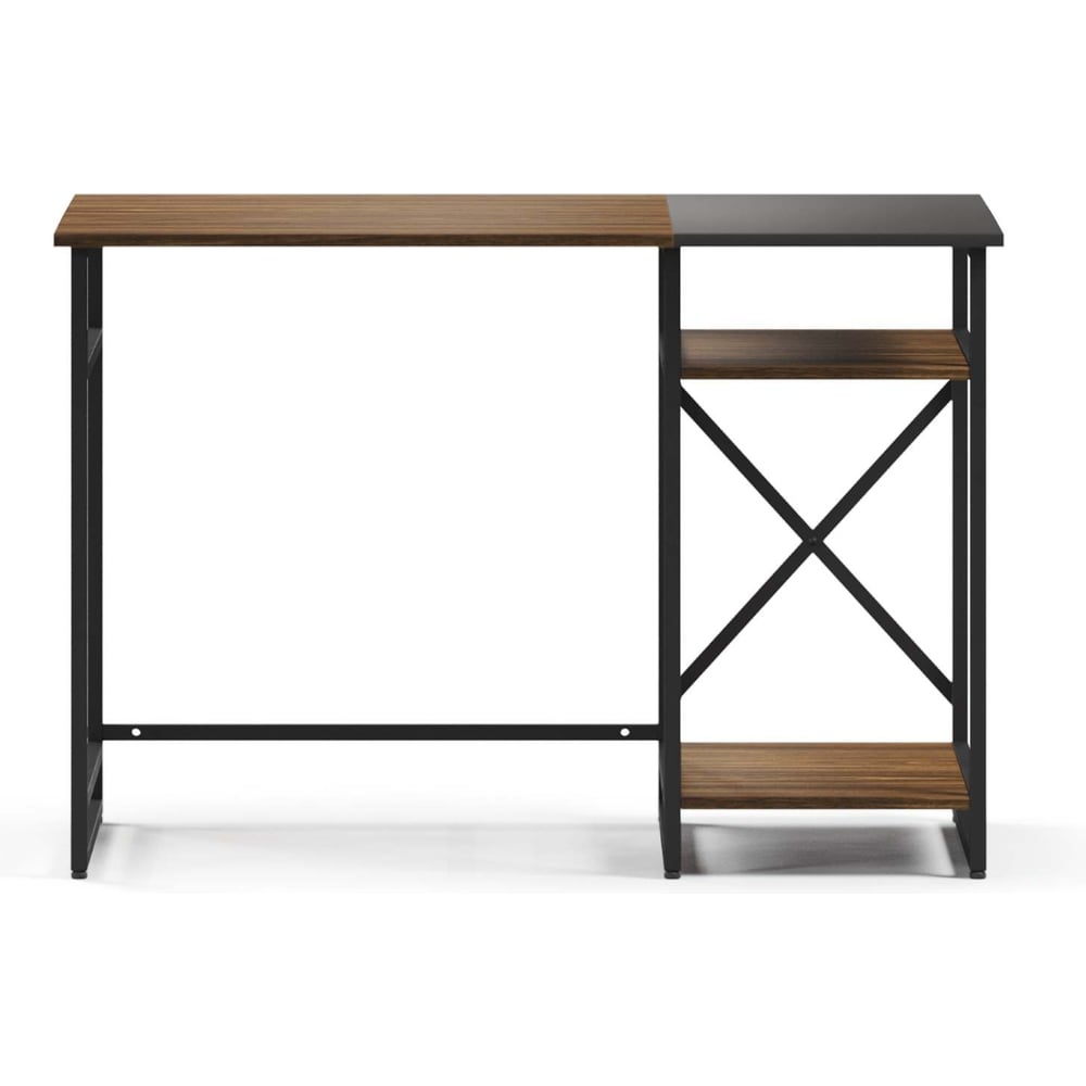 Изображение товара Стол письменный Металл-Завод GUTTA 76х111х68 см составной столешницей, коричневый, черный GDC76111683BK2