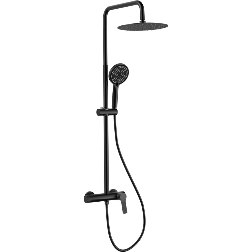 Изображение товара Душевая система наружного монтажа серии Aira Gid L020-GM-ND3 L070BMND3 черная матовая