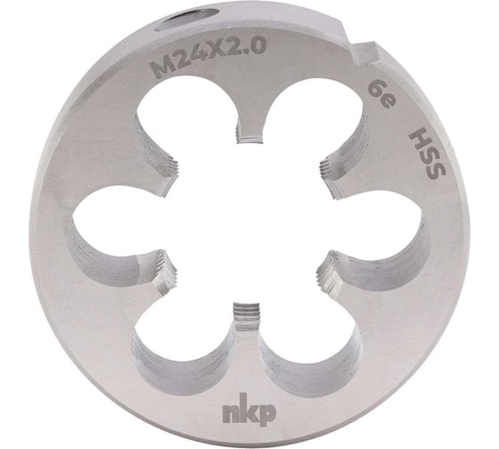 Изображение товара Плашка NKP М24 шаг 2.0мм DINEN22568 HSS 6e 55х16мм 239241N