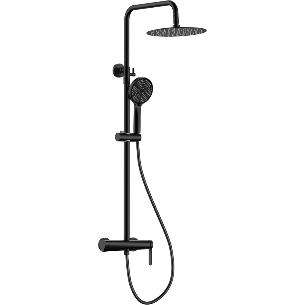 Изображение товара Душевая система Gid Edessa с ручным душем и смесителем черная