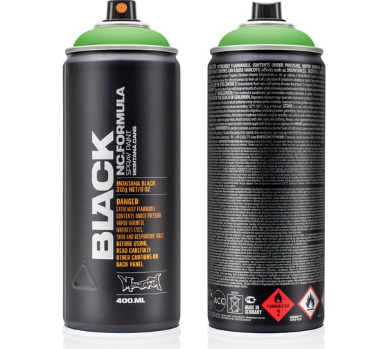 Изображение товара Краска MONTANA BLACK зеленая долина, 0.4 л 6045 BLK