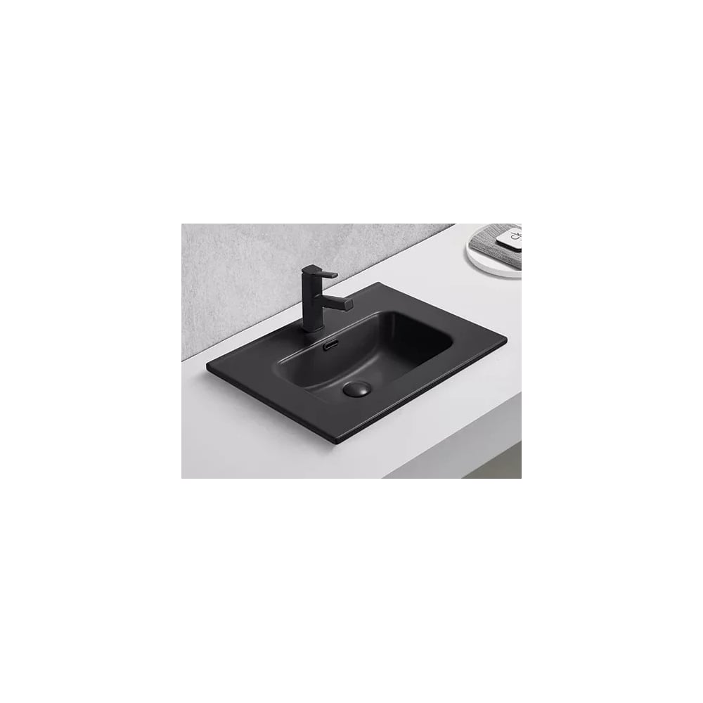 Изображение товара Встраиваемая раковина Gid Bm9060s черная матовая 61x46.5 см санфаянс