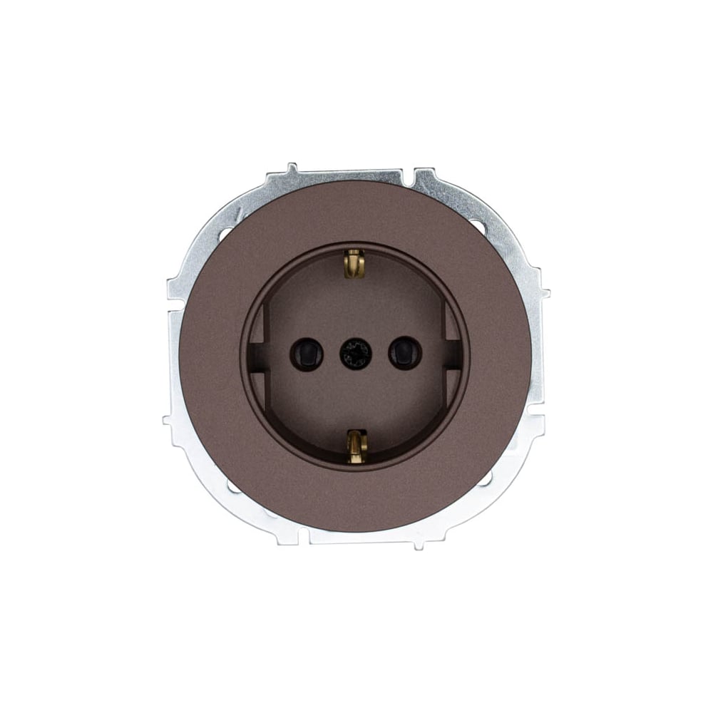 Изображение товара Розетка Lezard OSEN с защитой от детей шоколад 743-7388-124B
