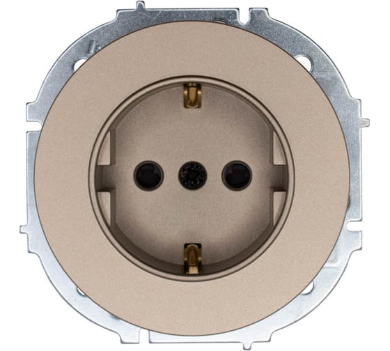 Изображение товара Розетка Lezard OSEN с защитой от детей, ПБТ, титан 743-3788-124B