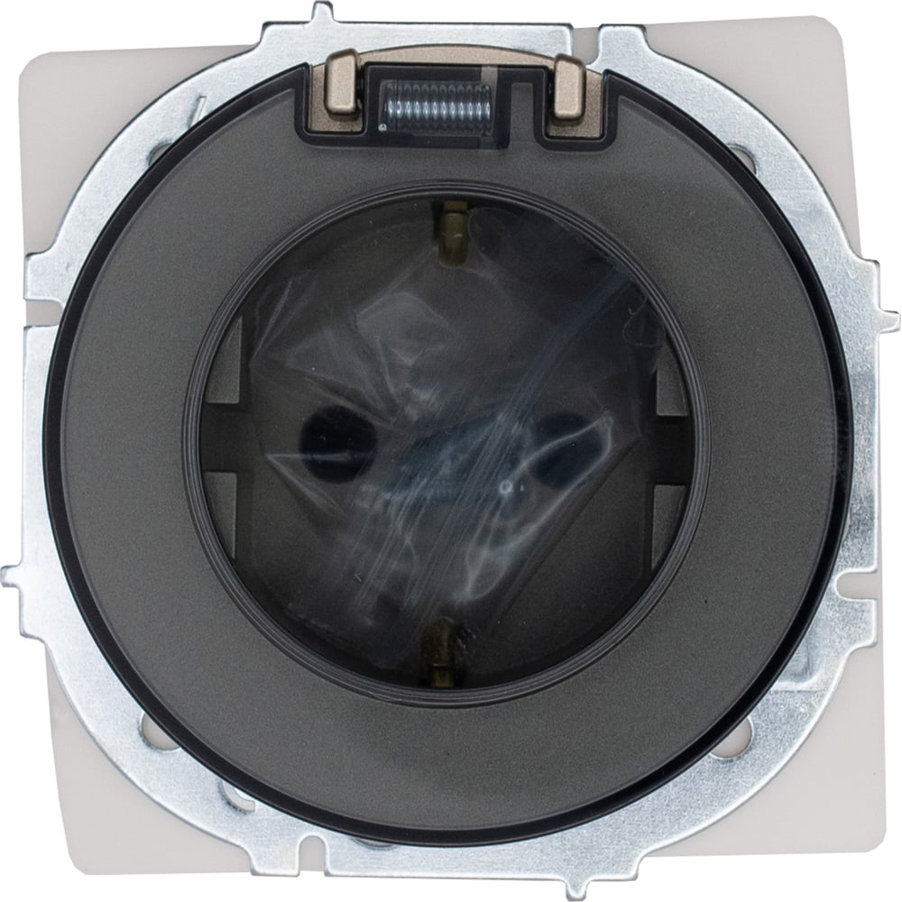 Изображение товара Розетка Lezard OSEN с заземлением, с крышкой, IP44, титановый цвет, 1 гнездо