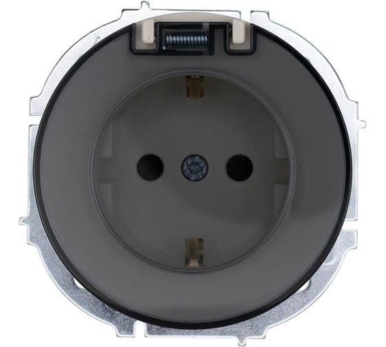 Изображение товара Розетка Lezard OSEN с заземлением, с крышкой, ПБТ, слоновая кость IP44 743-9088-123BIPCH