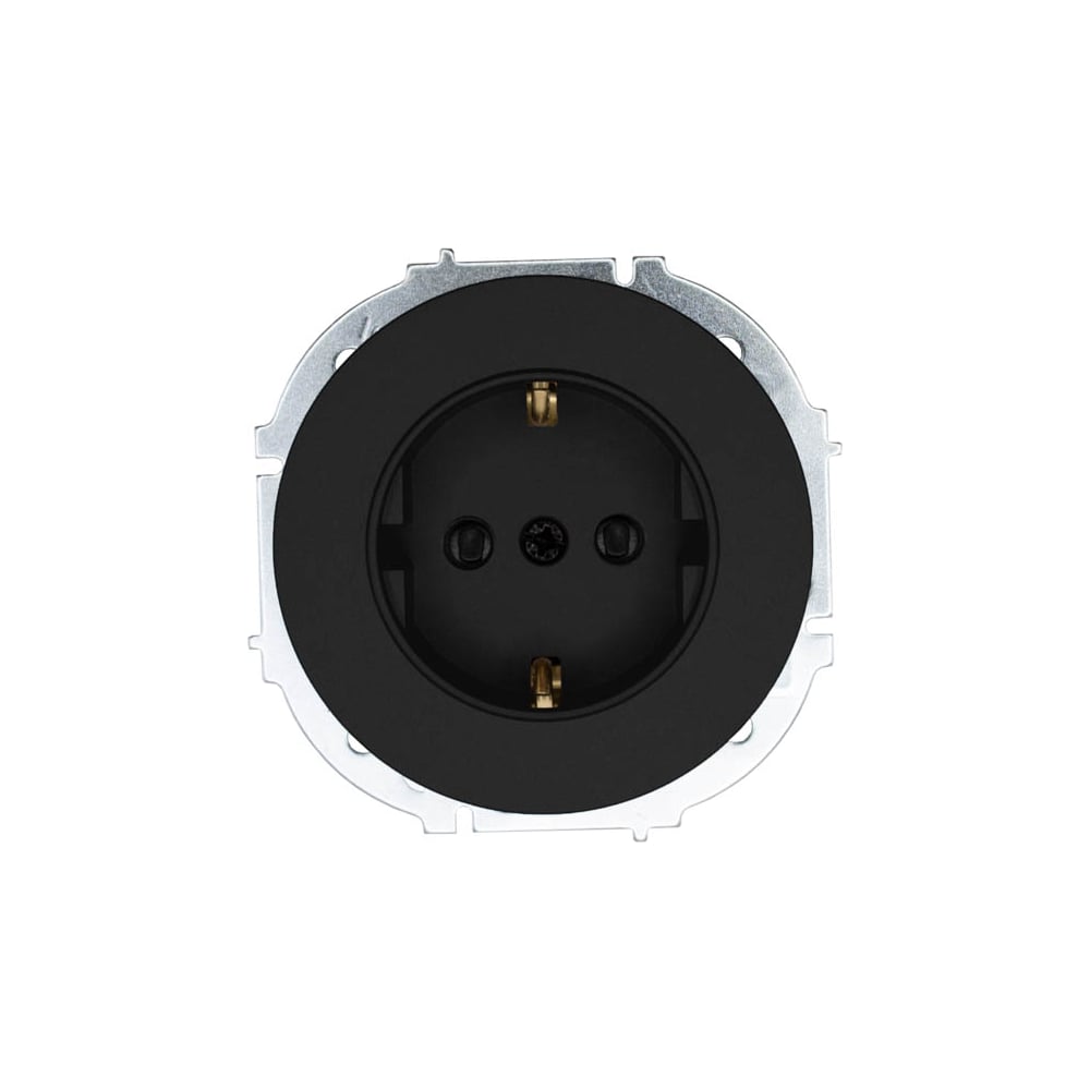 Изображение товара Розетка Lezard OSEN с защитой от детей, мощность 16А, черный бархат, IP20