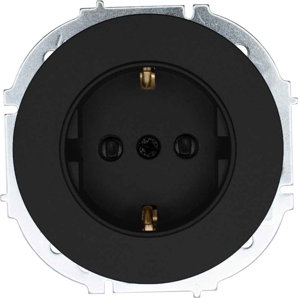 Изображение товара Розетка Lezard OSEN с защитой от детей, мощность 16А, черный бархат, IP20