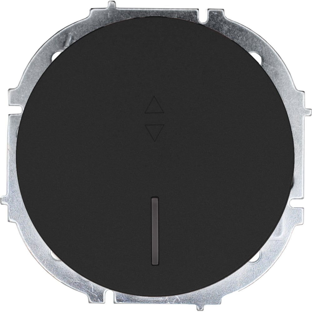 Изображение товара Выключатель проходной Lezard OSEN с подсветкой черный бархат 74x74 мм IP20