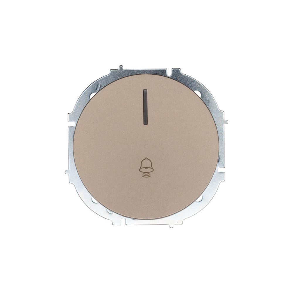 Изображение товара Кнопка звонка Lezard OSEN с подсветкой, титан, встраиваемая, 220В