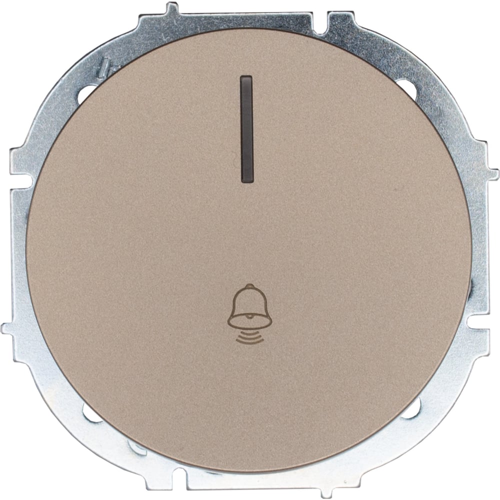 Изображение товара Кнопка звонка Lezard OSEN с подсветкой, титан, встраиваемая, 220В