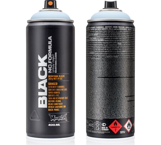 Изображение товара Краска MONTANA BLACK голубой лед, 0.4 л 5200 BLK