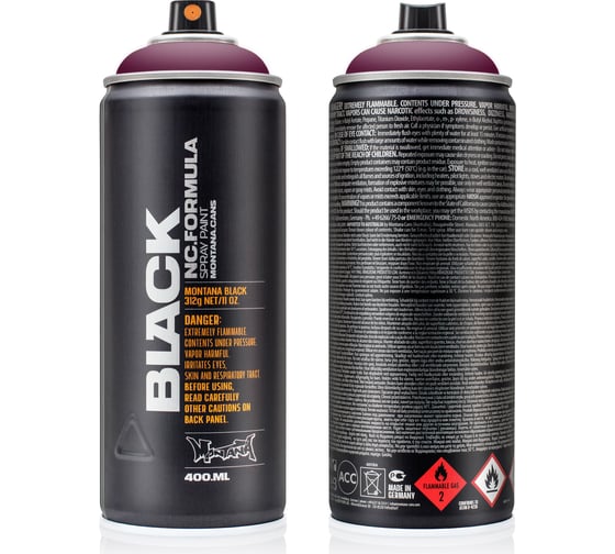 Изображение товара Краска MONTANA BLACK винная, 0.4 л 3080 BLK